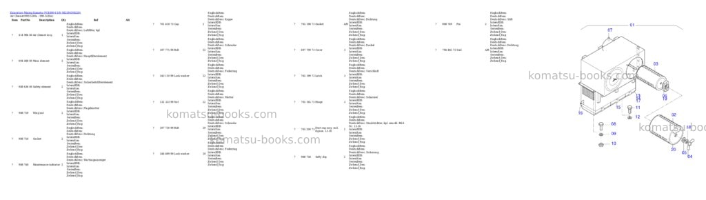 Komatsu pc4000-6 s/n 08259 Parts catalog cover Page 9 Komatsu pc4000-6 s/n 08259 Parts catalog cover Page 9