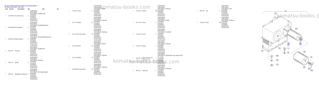 Komatsu PC4000-11 S/N 08261 Parts catalog cover Page 7 Komatsu PC4000-11 S/N 08261 Parts catalog cover Page 7