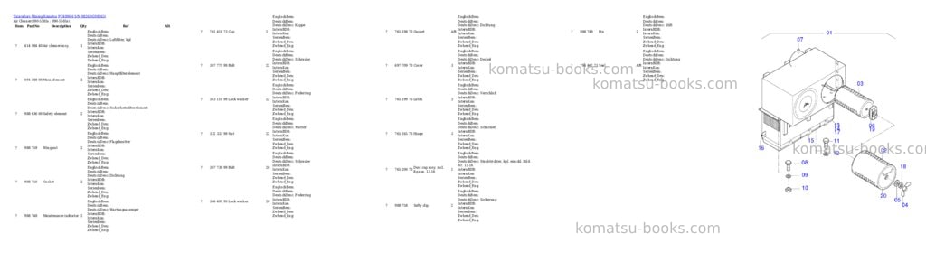 Komatsu pc4000-6 s/n 08263 Parts catalog cover Page 8 Komatsu pc4000-6 s/n 08263 Parts catalog cover Page 8