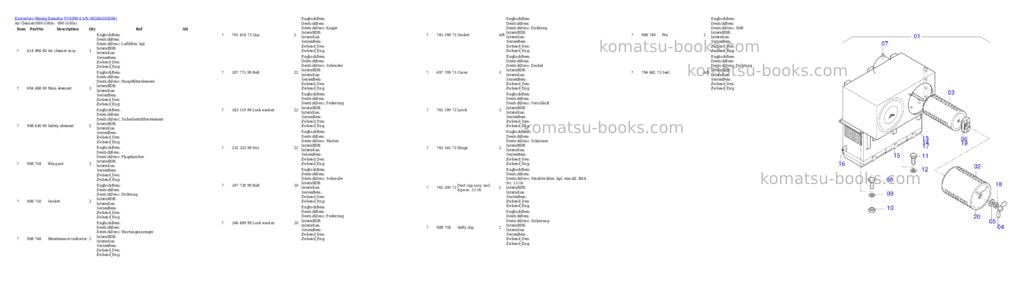 Komatsu PC4000-6 S/N 08266 Parts catalog cover Page 8 Komatsu PC4000-6 S/N 08266 Parts catalog cover Page 8