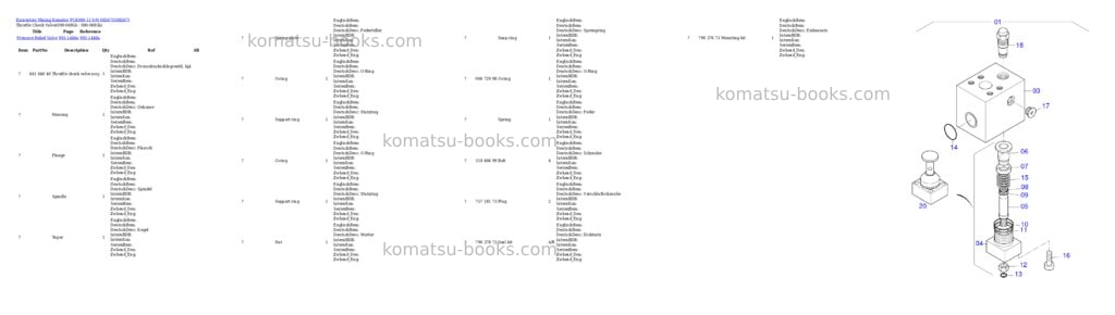 Komatsu PC4000-11 S/N 08267 Parts catalog cover Page 7 Komatsu PC4000-11 S/N 08267 Parts catalog cover Page 7