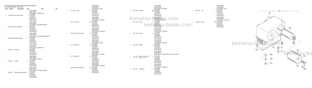Komatsu PC4000-11 S/N 08267 Parts catalog cover Page 9 Komatsu PC4000-11 S/N 08267 Parts catalog cover Page 9