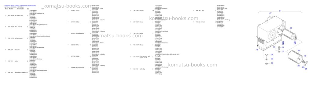 Komatsu PC4000-6 S/N 08268 Parts catalog cover Page 8