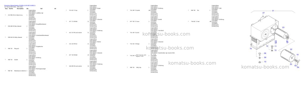 Komatsu PC4000-11 S/N 08271 Parts catalog cover Page 9 Komatsu PC4000-11 S/N 08271 Parts catalog cover Page 9