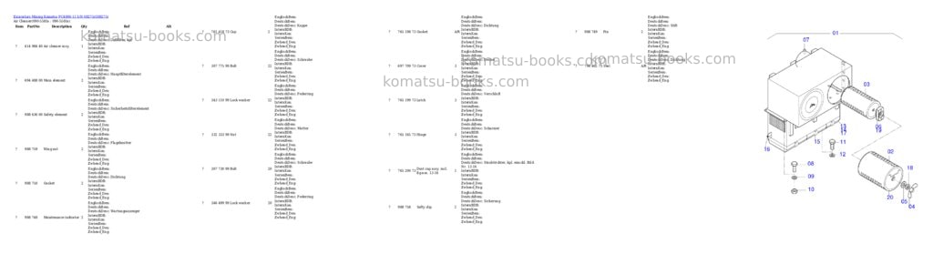 Komatsu PC4000-11 S/N 08275 Parts catalog cover Page 7 Komatsu PC4000-11 S/N 08275 Parts catalog cover Page 7