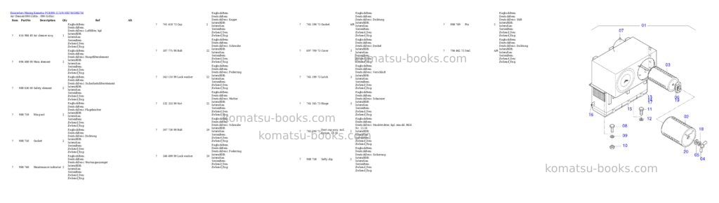 Komatsu PC4000-11 S/N 08276 Parts catalog cover Page 8 Komatsu PC4000-11 S/N 08276 Parts catalog cover Page 8