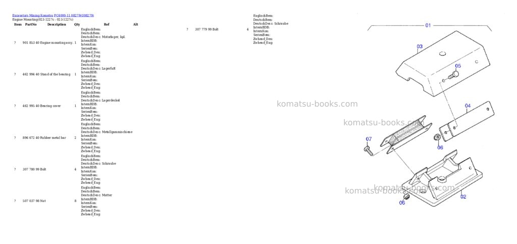 Komatsu pc4000-11 08279 Parts catalog cover Page 2