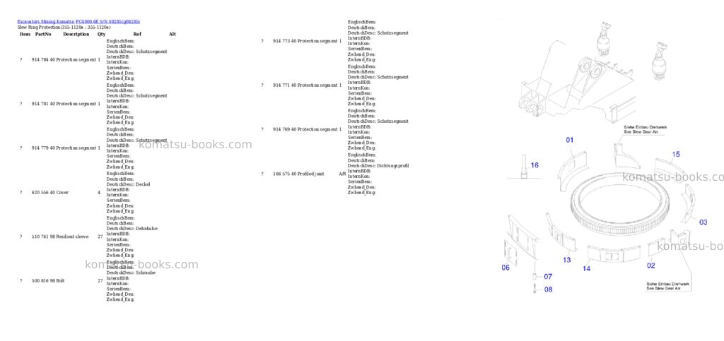 Komatsu PC4000-6E S/N 08285 Parts catalog cover Page 10