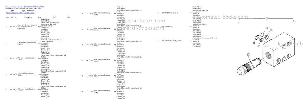 Komatsu PC4000-6E S/N 08285 Parts catalog cover Page 2