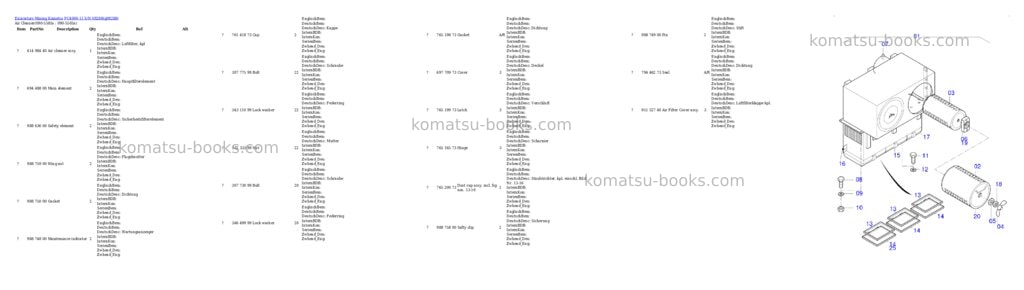 Komatsu PC4000-11 S/N 08288 Parts catalog cover Page 7 Komatsu PC4000-11 S/N 08288 Parts catalog cover Page 7