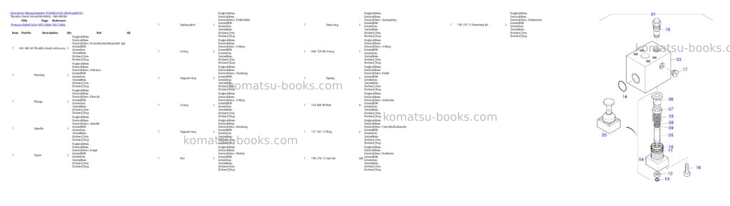Komatsu PC4000-6 S/N 08291 Parts catalog cover Page 6 Komatsu PC4000-6 S/N 08291 Parts catalog cover Page 6