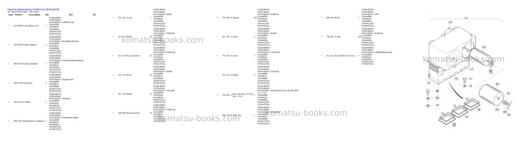 Komatsu PC4000-6 S/N 08294 Parts catalog cover Page 7