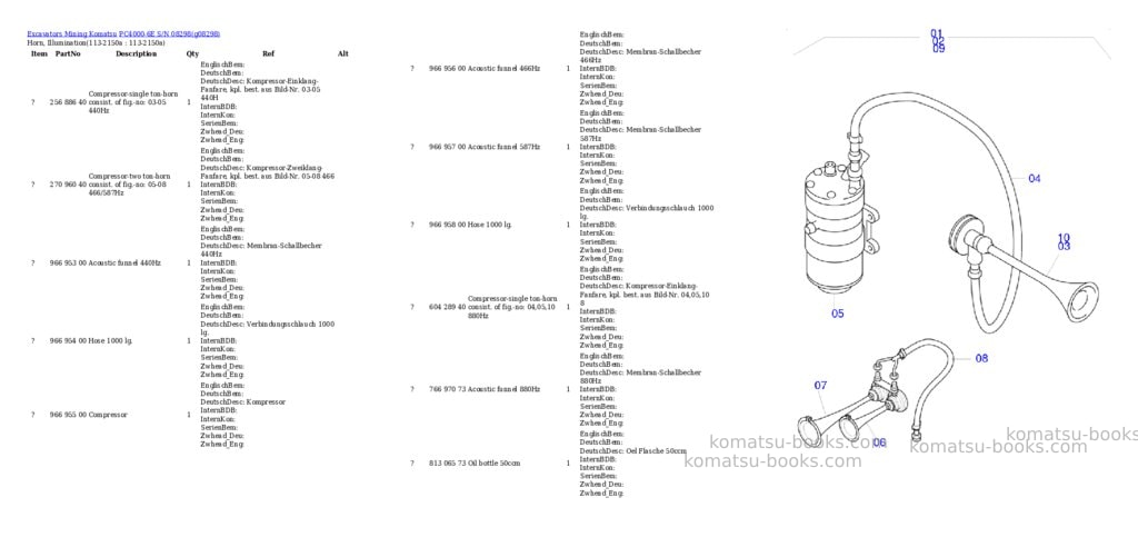 Komatsu PC4000-6E S/N 08298 Parts catalog cover Komatsu PC4000-6E S/N 08298 Parts catalog cover