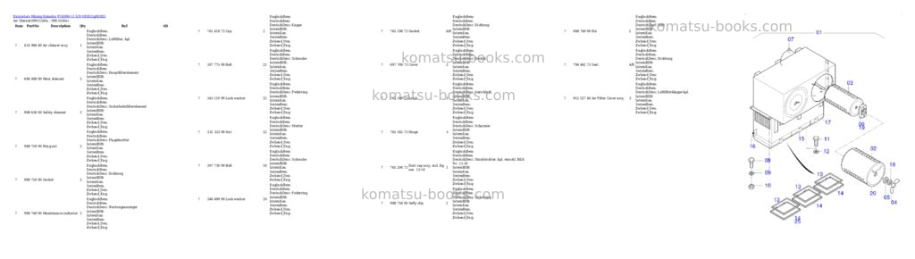 Komatsu PC4000-11 S/N 08302 Parts catalog cover Page 8