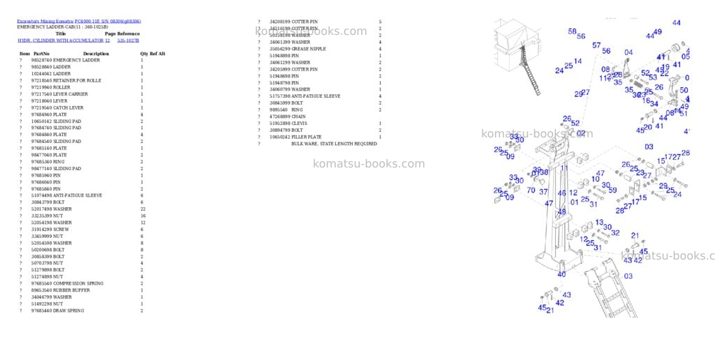 Komatsu PC4000-11E S/N 08306 Parts catalog cover Page 9 Komatsu PC4000-11E S/N 08306 Parts catalog cover Page 9