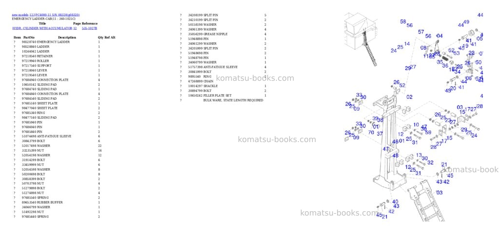 Komatsu PC4000-11 S/N 08320 Parts catalog cover Page 10