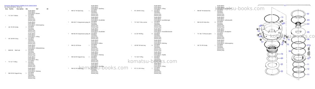Komatsu pc8000-1e s/n 12024 Parts catalog cover Page 9 Komatsu pc8000-1e s/n 12024 Parts catalog cover Page 9