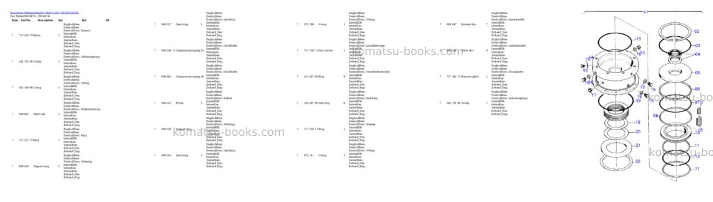 Komatsu h655-s s/n 12026 Parts catalog cover Page 9 Komatsu h655-s s/n 12026 Parts catalog cover Page 9