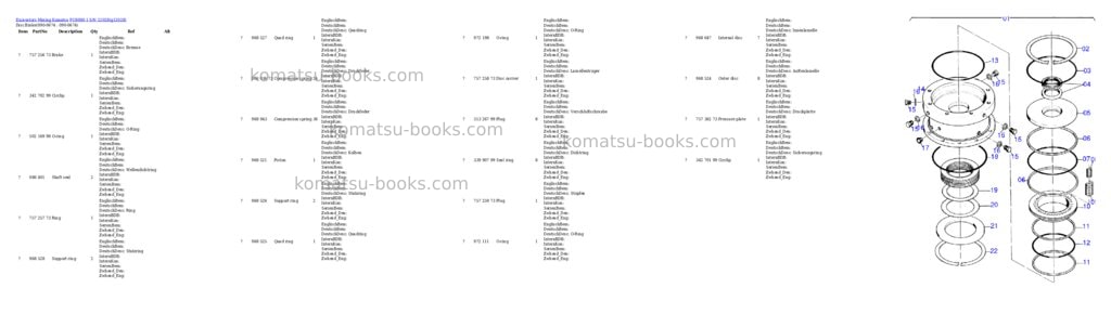 Komatsu pc8000-1 s/n 12028 Parts catalog cover Page 9 Komatsu pc8000-1 s/n 12028 Parts catalog cover Page 9