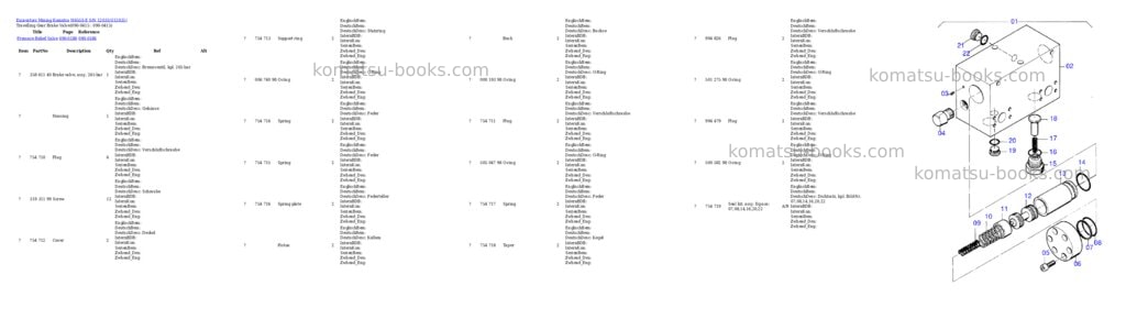 Komatsu h655s-e s/n 12031 Parts catalog cover Page 6 Komatsu h655s-e s/n 12031 Parts catalog cover Page 6
