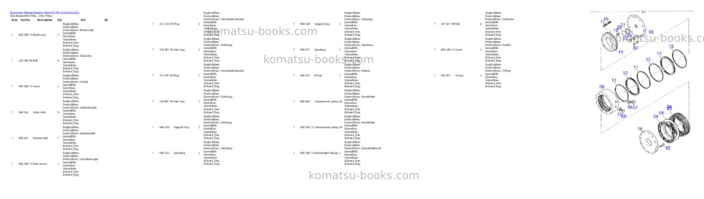 Komatsu h655s-e s/n 12031 Parts catalog cover Page 9 Komatsu h655s-e s/n 12031 Parts catalog cover Page 9