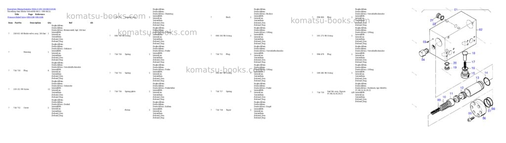 Komatsu h655-s s/n 12034 Parts catalog cover Page 8 Komatsu h655-s s/n 12034 Parts catalog cover Page 8