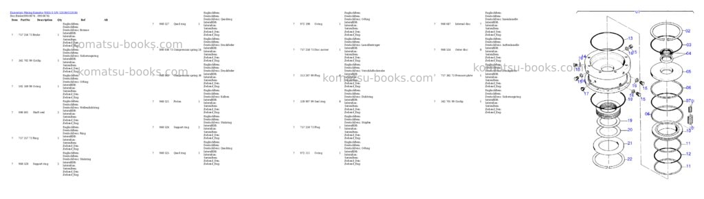 Komatsu h655-s s/n 12034 Parts catalog cover Page 9 Komatsu h655-s s/n 12034 Parts catalog cover Page 9
