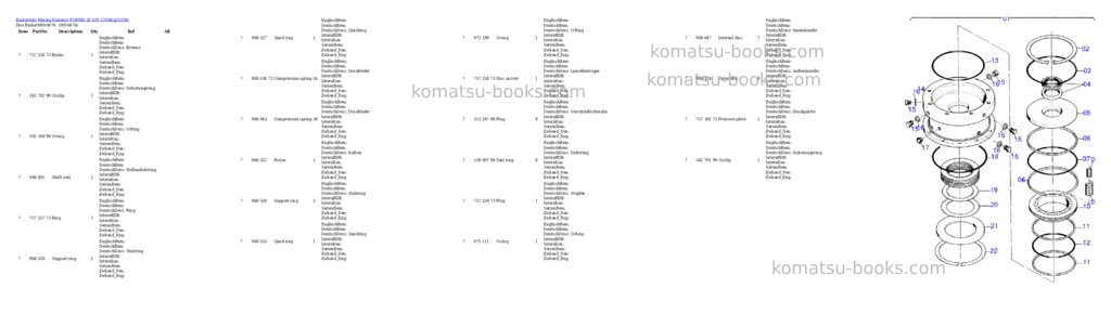 Komatsu pc8000-1e s/n 12036 Parts catalog cover Page 8 Komatsu pc8000-1e s/n 12036 Parts catalog cover Page 8