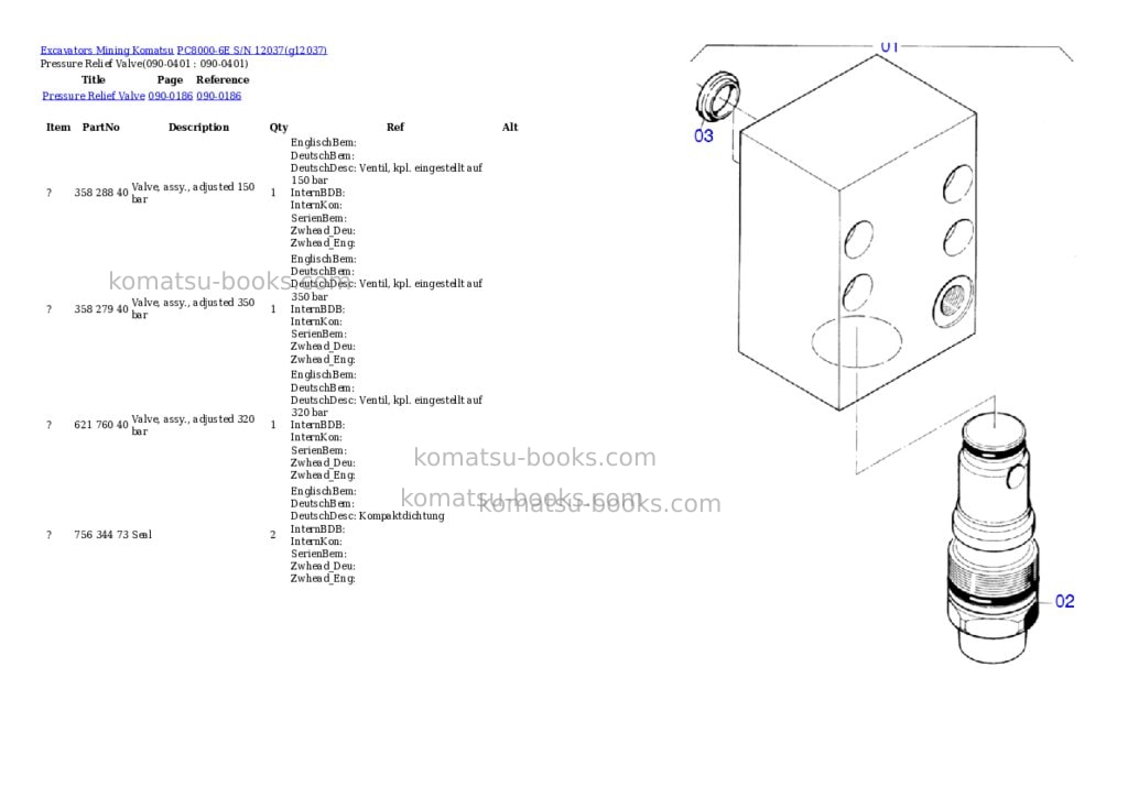Komatsu pc8000-6e s/n 12037 Parts catalog cover Page 3 Komatsu pc8000-6e s/n 12037 Parts catalog cover Page 3