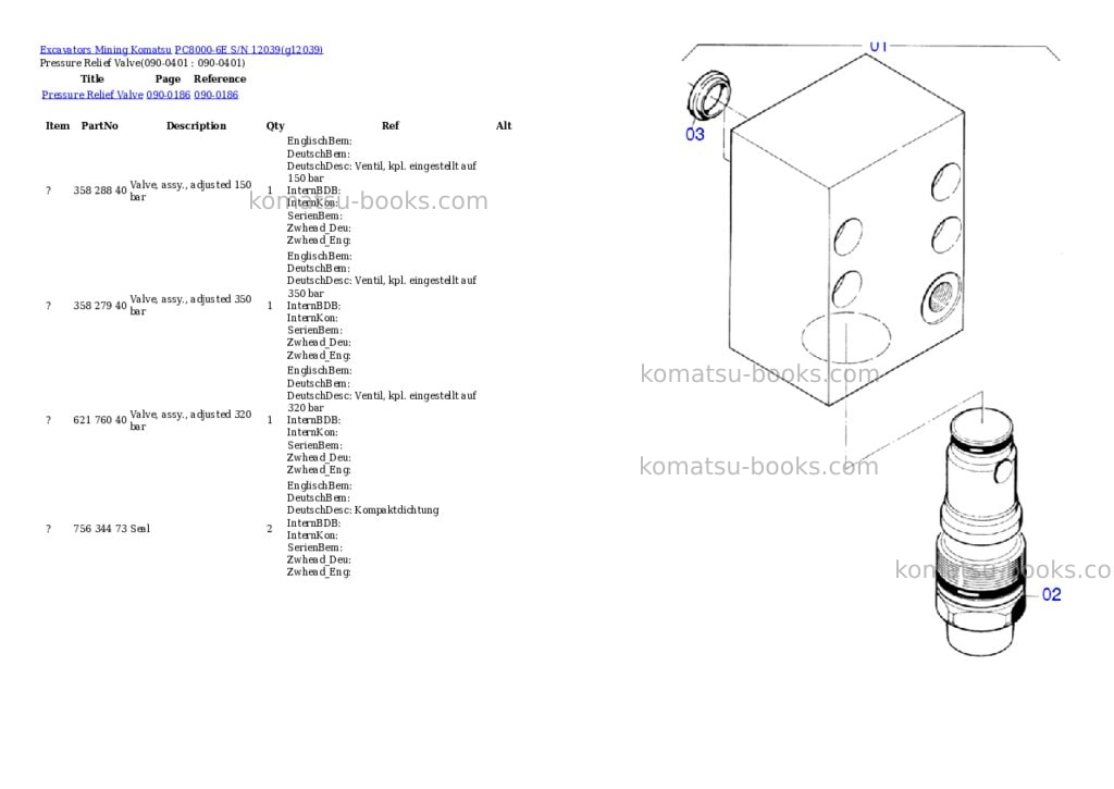 Komatsu pc8000-6e s/n 12039 Parts catalog cover Page 3 Komatsu pc8000-6e s/n 12039 Parts catalog cover Page 3