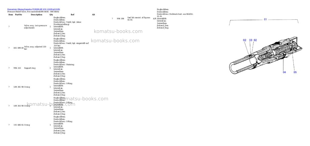 Komatsu pc8000-6e s/n 12039 Parts catalog cover Page 5 Komatsu pc8000-6e s/n 12039 Parts catalog cover Page 5