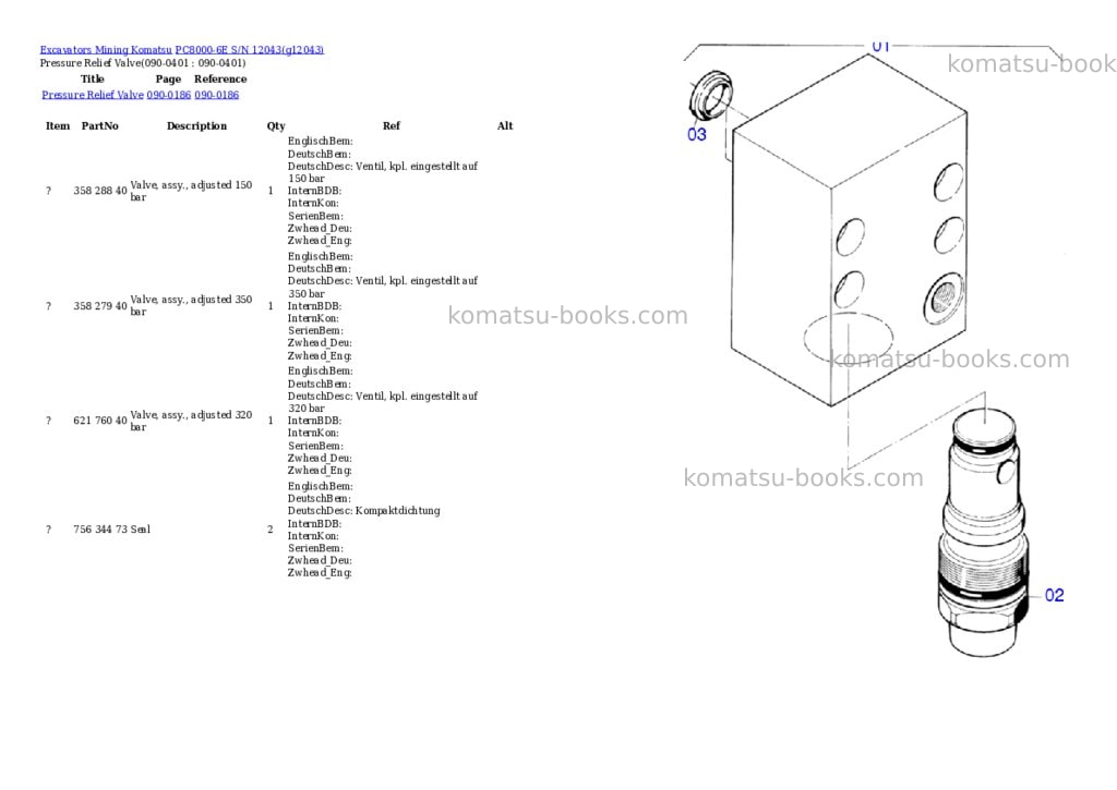 Komatsu pc8000-6e s/n 12043 Parts catalog cover Page 3