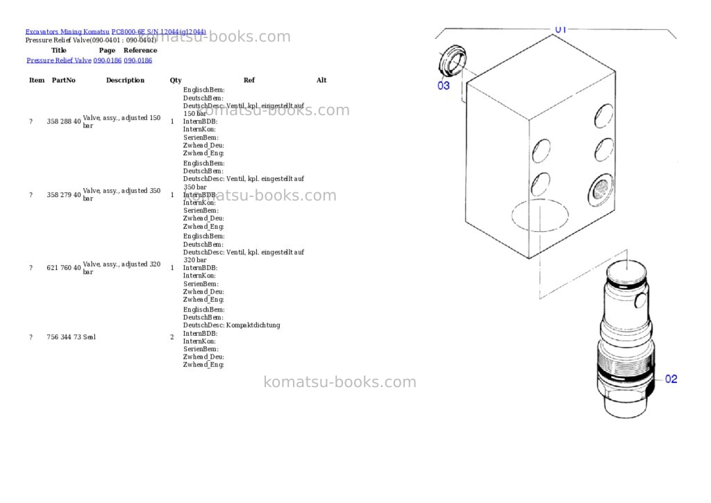 Komatsu pc8000-6e s/n 12044 Parts catalog cover Page 3 Komatsu pc8000-6e s/n 12044 Parts catalog cover Page 3