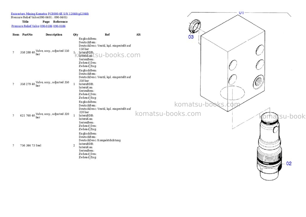Komatsu pc8000-6e s/n 12048 Parts catalog cover Page 3 Komatsu pc8000-6e s/n 12048 Parts catalog cover Page 3