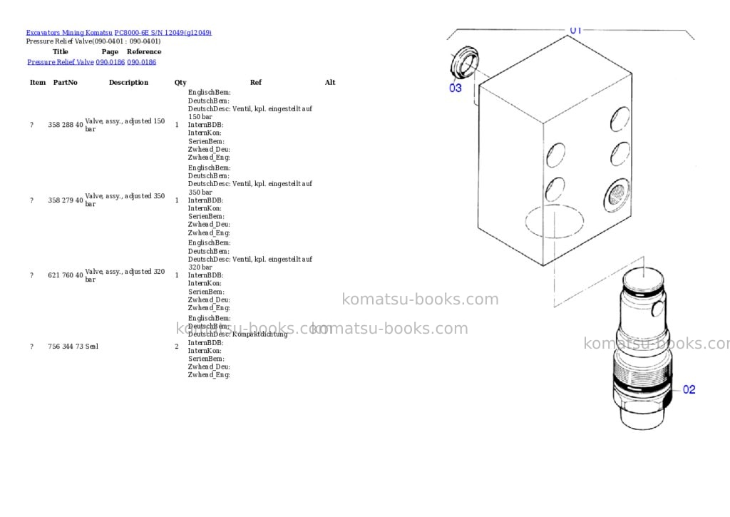 Komatsu pc8000-6e s/n 12049 Parts catalog cover Page 3 Komatsu pc8000-6e s/n 12049 Parts catalog cover Page 3
