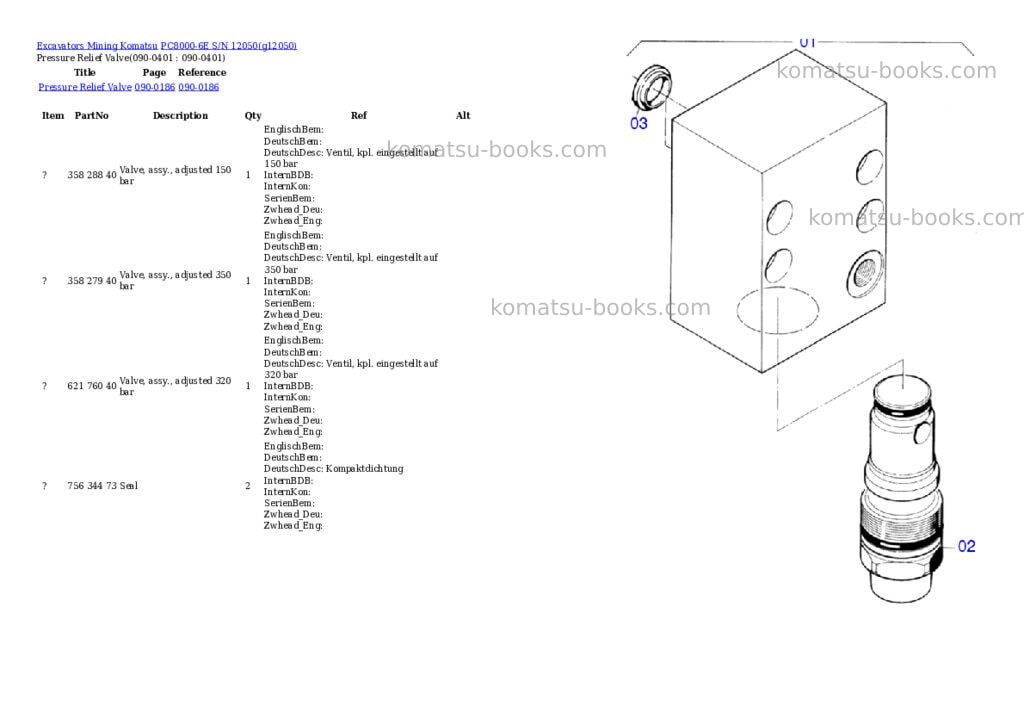 Komatsu pc8000-6e s/n 12050 Parts catalog cover Page 3 Komatsu pc8000-6e s/n 12050 Parts catalog cover Page 3