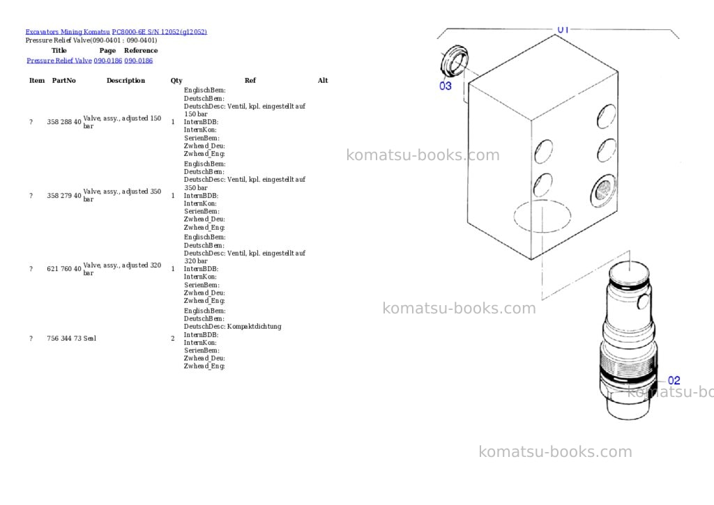 Komatsu pc8000-6e s/n 12052 Parts catalog cover Page 3 Komatsu pc8000-6e s/n 12052 Parts catalog cover Page 3