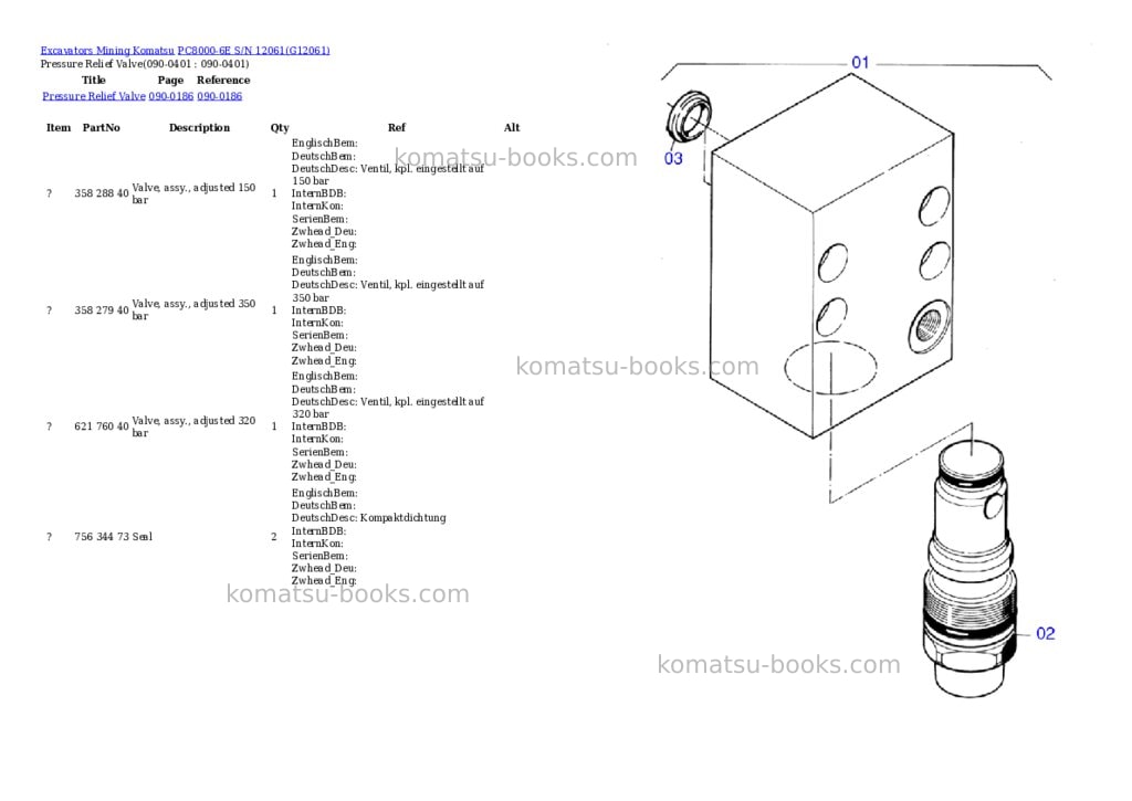 Komatsu pc8000-6e s/n 12061 Parts catalog cover Page 3 Komatsu pc8000-6e s/n 12061 Parts catalog cover Page 3