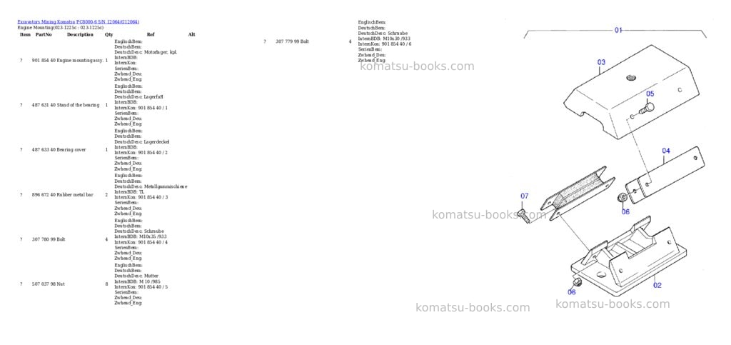 Komatsu pc8000-6 s/n 12064 Parts catalog cover Komatsu pc8000-6 s/n 12064 Parts catalog cover