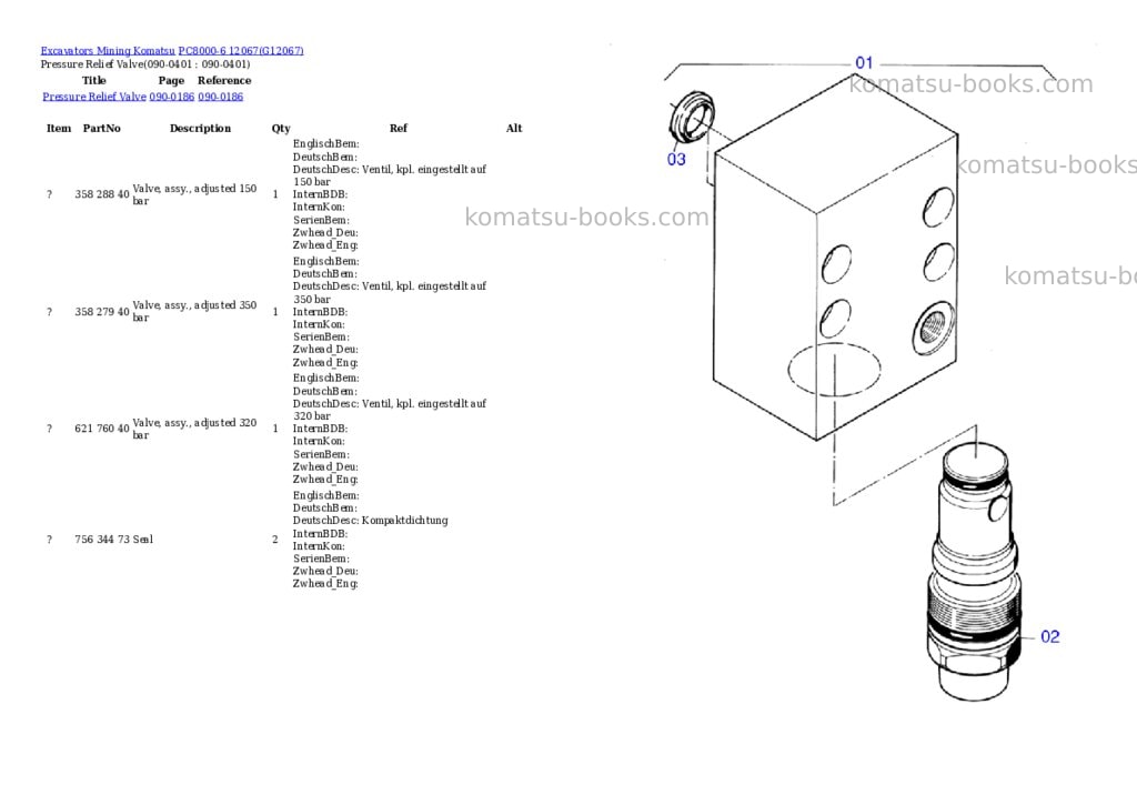 Komatsu pc8000-6 12067 Parts catalog cover Page 5