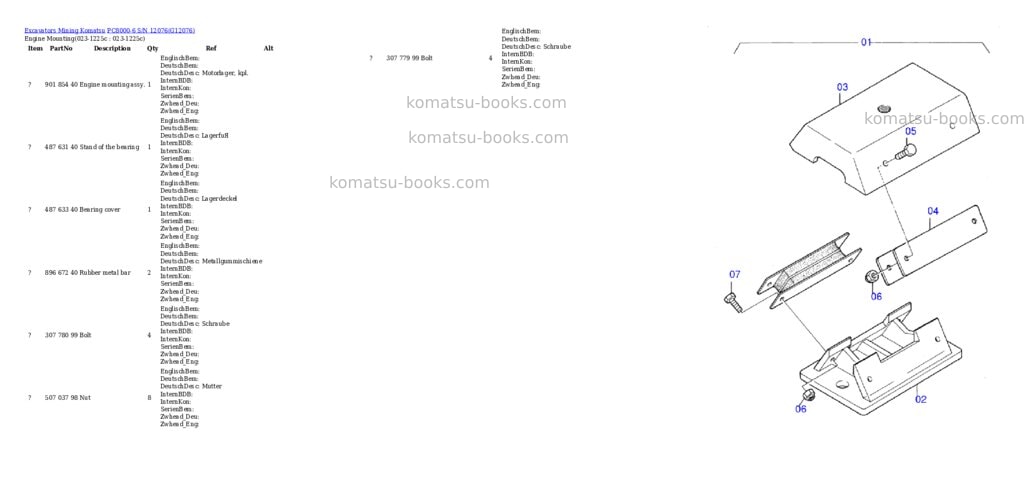 Komatsu pc8000-6 s/n 12076 Parts catalog cover Komatsu pc8000-6 s/n 12076 Parts catalog cover