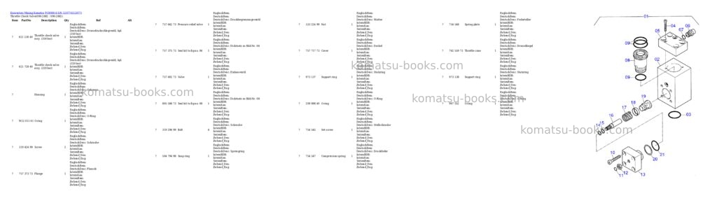 Komatsu pc8000-6 s/n 12077 Parts catalog cover Page 9 Komatsu pc8000-6 s/n 12077 Parts catalog cover Page 9
