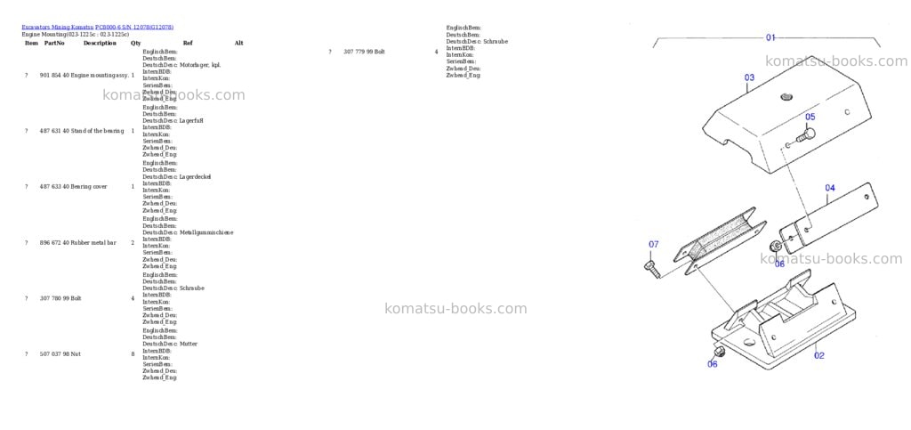 Komatsu pc8000-6 s/n 12078 Parts catalog cover Komatsu pc8000-6 s/n 12078 Parts catalog cover