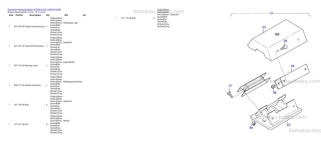 Komatsu pc8000-6 s/n 12083 Parts catalog cover Komatsu pc8000-6 s/n 12083 Parts catalog cover