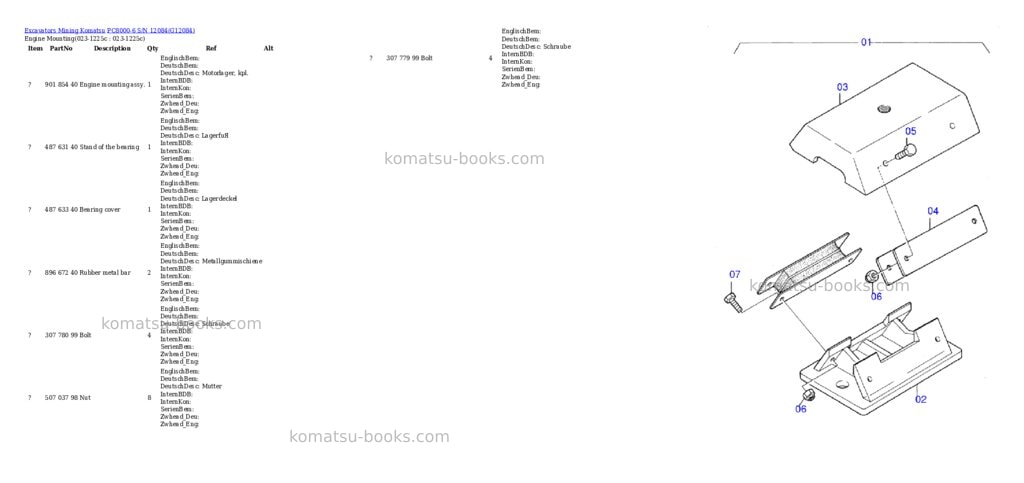 Komatsu pc8000-6 s/n 12084 Parts catalog cover Komatsu pc8000-6 s/n 12084 Parts catalog cover