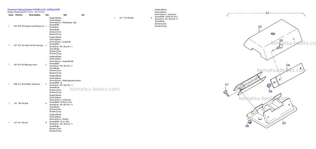 Komatsu pc8000-6 s/n 12098 Parts catalog cover Komatsu pc8000-6 s/n 12098 Parts catalog cover