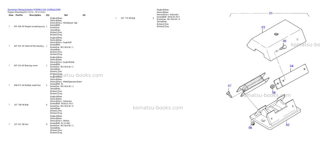 Komatsu pc8000-6 s/n 12099 Parts catalog cover Komatsu pc8000-6 s/n 12099 Parts catalog cover