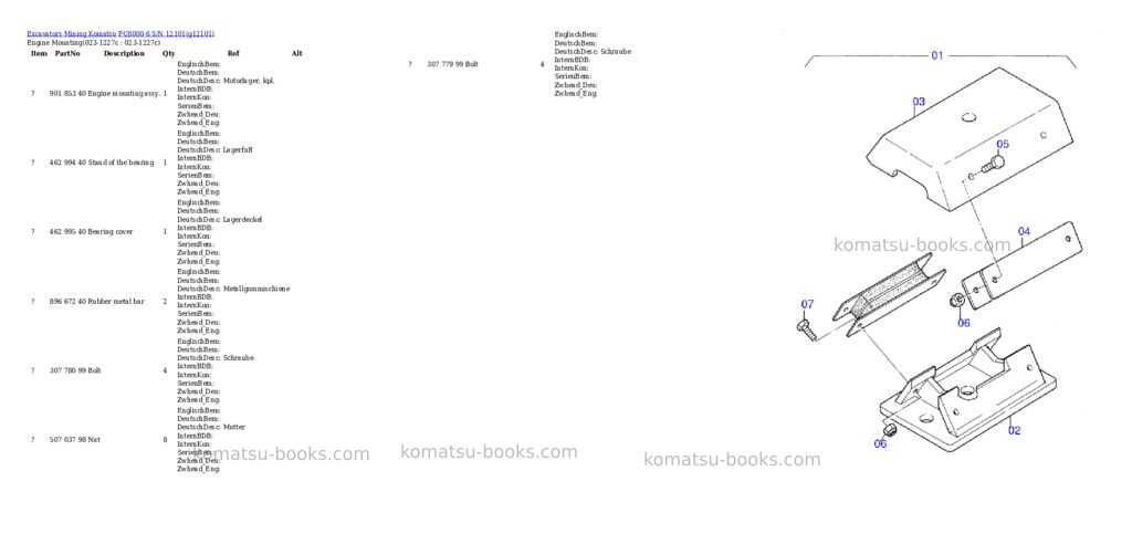 Komatsu pc8000-6 s/n 12101 Parts catalog cover Page 2 Komatsu pc8000-6 s/n 12101 Parts catalog cover Page 2