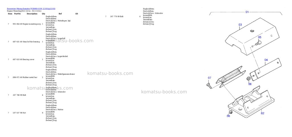Komatsu pc8000-6 s/n 12103 Parts catalog cover Komatsu pc8000-6 s/n 12103 Parts catalog cover