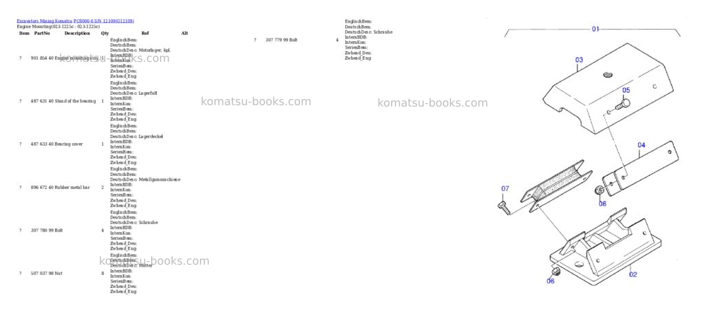 Komatsu pc8000-6 s/n 12109 Parts catalog cover Komatsu pc8000-6 s/n 12109 Parts catalog cover